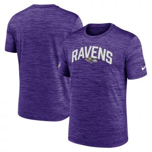 Men's Nike Purple Baltimore Ravens Velocity Athletic Stack Performance T-Shirt