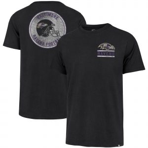 Men's '47 Black Baltimore Ravens Open Field Franklin T-Shirt