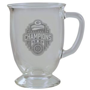 Georgia Bulldogs College Football Playoff 2022 National Champions 16oz. Etched Café Glass Mug