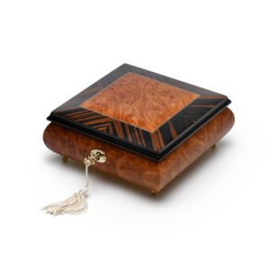 Contemporary Hand-Made "Classic" Wood Inlay 36 Note Music Box