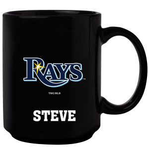Black Tampa Bay Rays 15oz. Personalized Mug