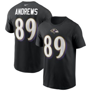 Men's Nike Mark Andrews Black Baltimore Ravens Name & Number T-Shirt